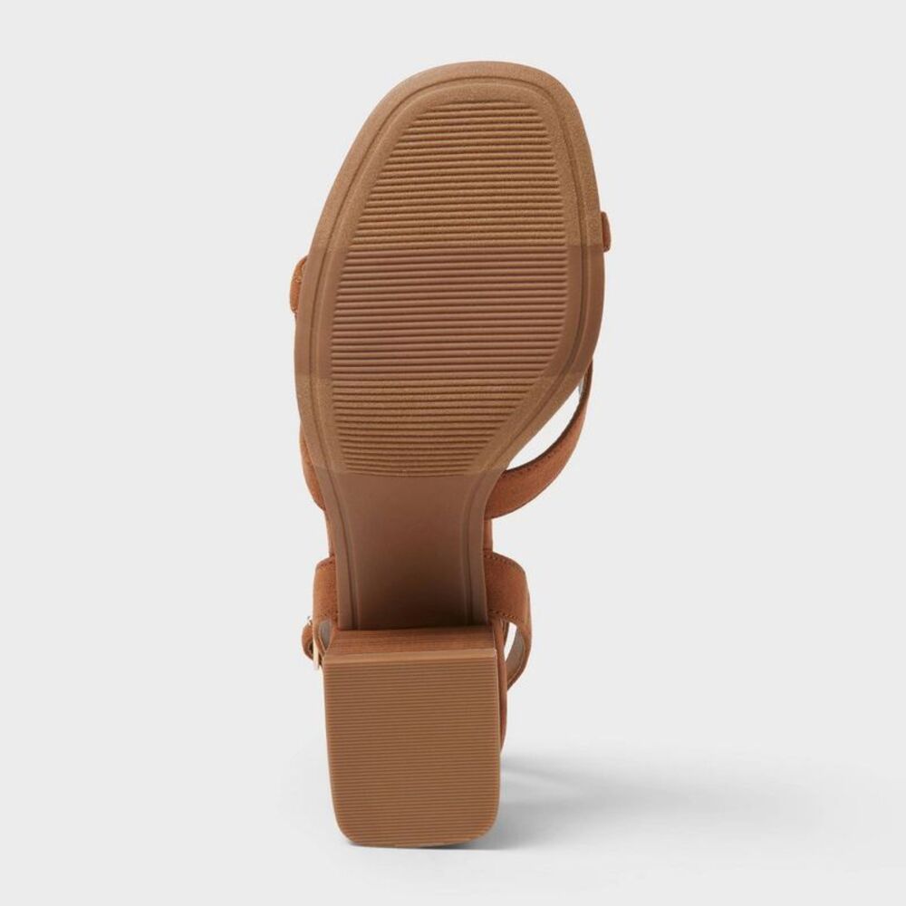 Universal Thread - Women's Quincy Block Heels - Universal Thread Cognac 6 - Picture 4 of 4